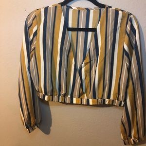 dressy striped crop top